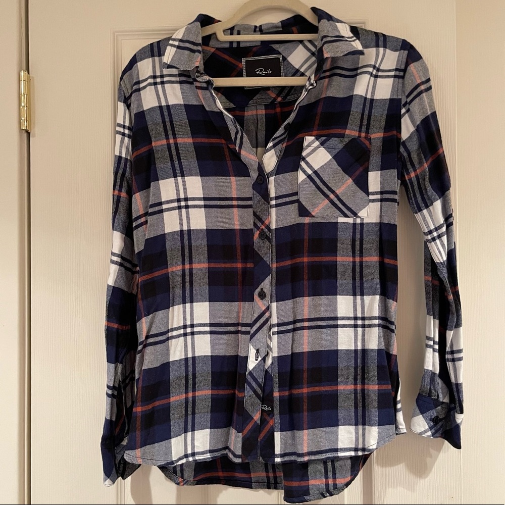 Rails Navy Plaid Button Down